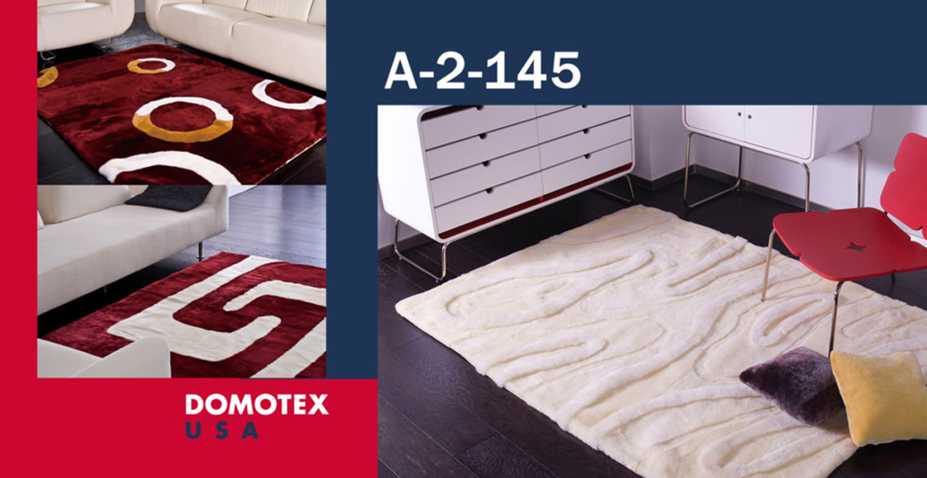 Sheepskin rugs on Domotex USA 2019