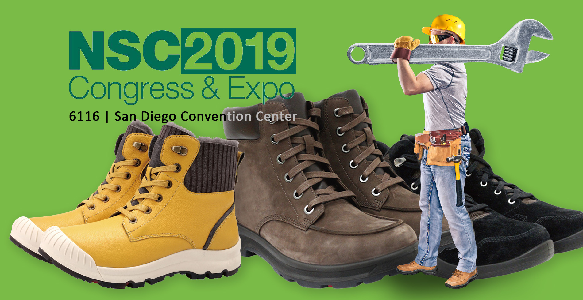 Work shoes product line introduced on NSC tradeshow 2019